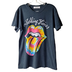 NEW Daydreamer x Free People XS Rolling Stones Tie‎ Dye Tongue Boyfriend Tee